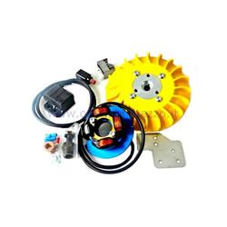 Turning PARMAKIT variable advance cone 20 - 1.0 kg with flywheel billet for Vespa PK XL - ETS - HP - FL (yellow fan)