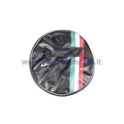 black escort Hubcap with tricolor sash and circle document pocket for 10 "