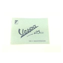 Booklet of use and maintenance for Vespa 125 1949