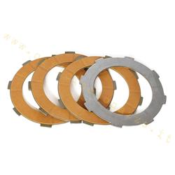 4 clutch discs Newfren in carbon model with 8 springs for Vespa PX Millenium - What