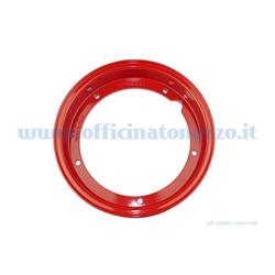 Circle canal sin tubo de aleación de 2.50x10 "rojo para Vespa Cosa y adaptable a Vespa PX (válvula e incluyendo nueces)