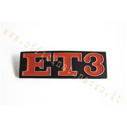 Targhetta posteriore "ET3"