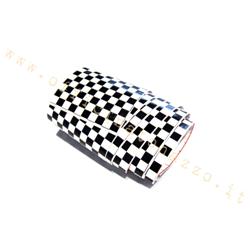 Adesivo Vespa a striscie scacchi neri e bianchi 56x6.5 cm (2 pz)