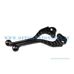 Couple in black aluminum shaped levers for Vespa 50 - Primavera - ET3 - PX - PE