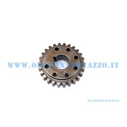Pinion 26 meshes with primary DRT Z Z 69 (ratio 2.65) straight teeth for Vespa 50 - Primavera - ET3