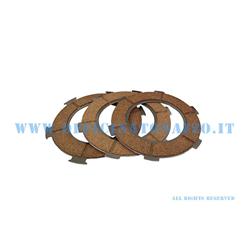 Clutch discs 3 cork Pinasco for model with 6 springs Vespa PX 125 - 150 - VNB - GT