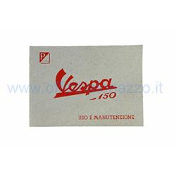Booklet of use and maintenance for Vespa 150 1955