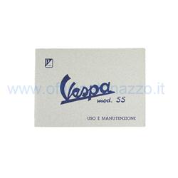 Booklet of use and maintenance for Vespa 125 1955