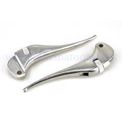 Couple pointed polished aluminum adjustable levers for all Vespa models
