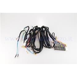 Complete electrical system of connectors with battery and electric starter for Vespa PX Rainbow 1st 7-wire serial