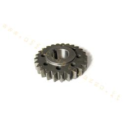 Pinion 25 meshes with primary DRT Z Z 69 (ratio 2.76) straight teeth for Vespa 50 - Primavera - ET3
