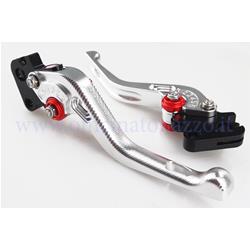 Couple PM PRO levers formed from solid aluminum adjustable for Vespa PX with disc brake