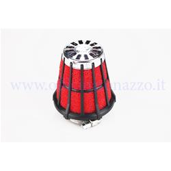 conical air filter Malossi Ø 44mm inlet filter with black and red sponge for PHBL carburetor 24/25