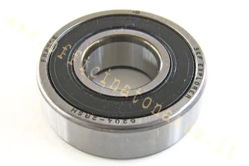 Cuscinetto SKF 6204-2RSH 20x47x14 mm con doppia tenuta a contatto, gioco CN e grasso. Per assi ruota con specifica corrispondente.
