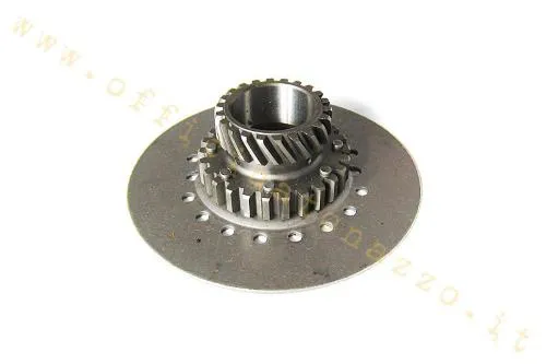 Pignone DRT Z22 elicoidale per frizione Vespa a 7 molle, flangia 107 mm, compatibile con corone Z65 DRT e Z67-Z68 Piaggio.