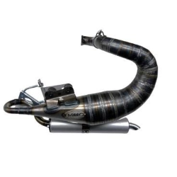 Espansione VMC MEED con silenziatore per Vespa ET3, Primavera e Special corsa lunga: scarico 32 mm, interasse 52 mm e fasature sportive.