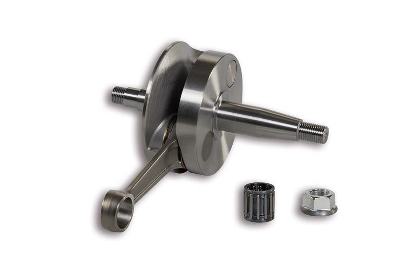 ALBERO MOTORE MALOSSI ANTICIPATO CON SPINOTTO Ø 15, BIELLA 97, CORSA 51 MM  E CONO Ø 20 PER VESPA 50 -ET3 - PRIMAVERA 125 2T
