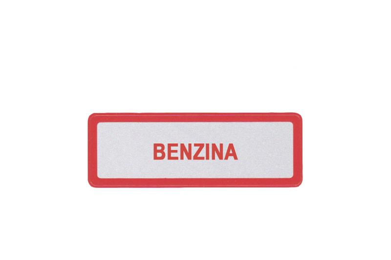Vespa sticker "Petrol" red color.