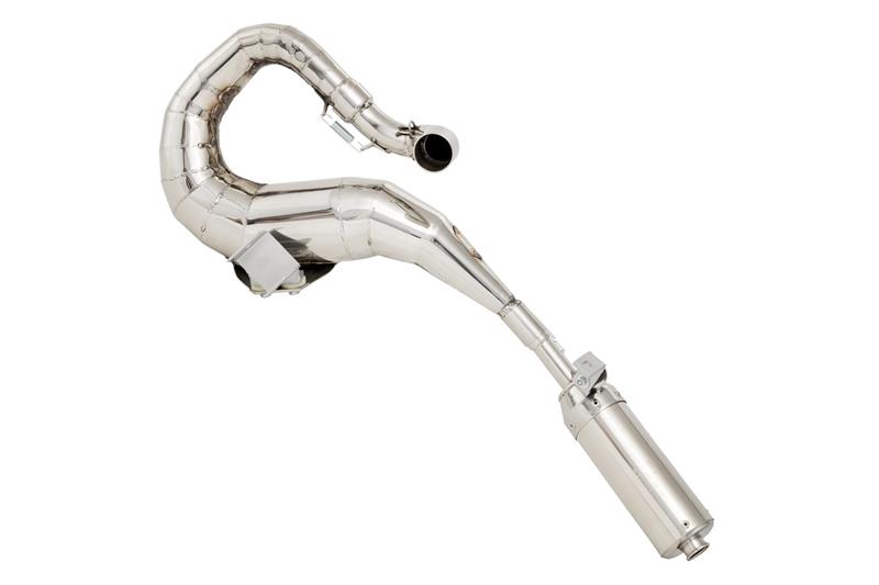 Racing exhaust RZ Mark One for Vespa 200 polished stainless steel