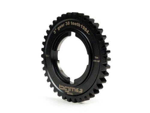 Ingranaggio terza BGM PRO BGM6538L a 38 denti per cambi PX Lusso/EFL dal 1984, T5, Cosa e LML 2T. GTIN 4251389111412.