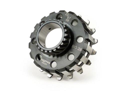 Pignone frizione BGM PRO da 22 denti per frizioni Cosa2 e BGM Superstrong, compatibile con primarie elicoidali da 67 o 68 denti Vespa PX e Cosa.