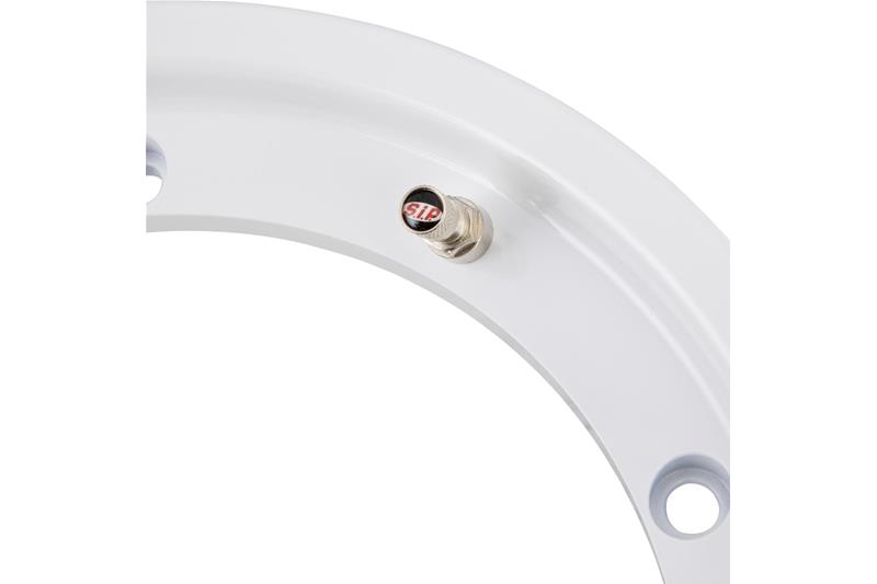 Tubeless rim SIP 2.10x10 ", WHITE for Vespa 50-125-150-200, Rally, PX, Sprint etc. (pre-assembled valve and nuts included)