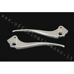 Pair of pointed aluminum clutch brake levers for Vespa large frame (with front cut)
