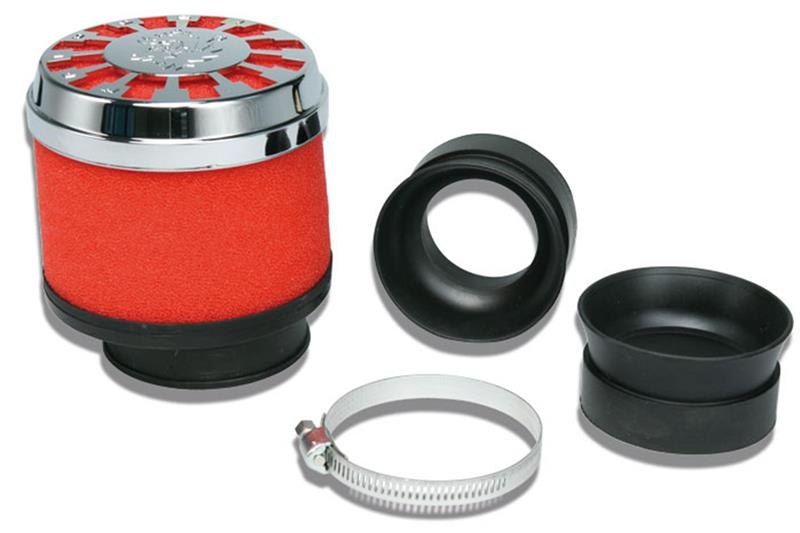 Filtre à air Red Filter E13 raccord carburateur droit Ø 42/50/60 pour PHBH - MIKUNI - KEIHIN