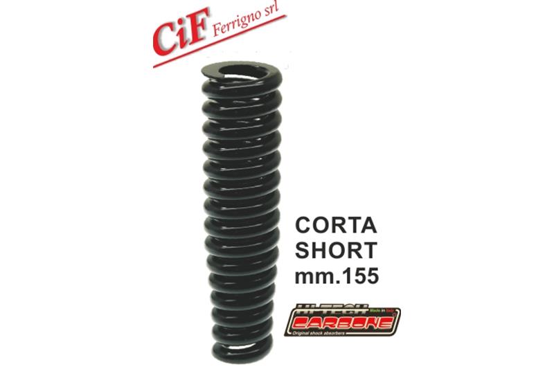 length front shock absorber spring. 155mm mod. STO reinforced for Vespa VM1T 125 085 872 -> / VN - ACMA - VNA - VNB - 150 VL - VB1 - VBA - VBB