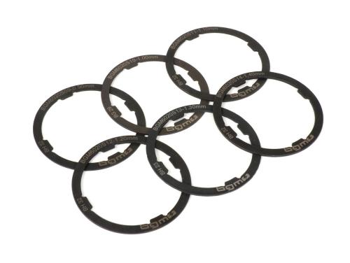 Kit anelli di spallamento -BGM ORIGINAL- Vespa Smallframe V50, PV125, ET3, PK - Largeframe PX Arcbaleno (1984-), Cosa, T5 125cc - 0,90-1,40mm (+0,0 /- 0,04mm) - 6 pz