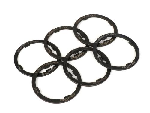 Kit anello di spallamento -BGM ORIGINAL- Vespa Largeframe VNA, VNB, VBA, VBB, GL, Sprint, GT, GTR, TS, Rally, PX PE - 2,00-2,50mm (+0,0 /- 0,04mm) - 6 pz