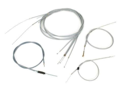 Kit cavi e guaine BGM ORIGINAL BGM6410N per Vespa PX Arcobaleno dal 1984 e T5, con guaine grigie e rivestimento interno in PE.