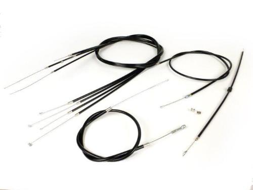 Kit cavi BGM ORIGINAL guaina interna autolubrificante Vespa PX PE (-1984) , NERO