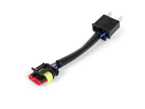 Cavo BGM PRO BGM6606HL per convertire il collegamento H4 al faro originale Piaggio LED su Vespa Primavera, Sprint e GTS 2014-2018 compatibili.