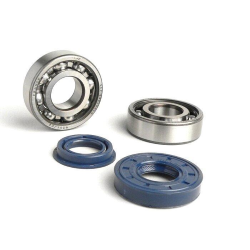 Kit de cojinetes y retenes para el cigüeñal -BGM ORIGINAL (SKF 6204/C4 jaula metálica)- Minarelli 50cc
