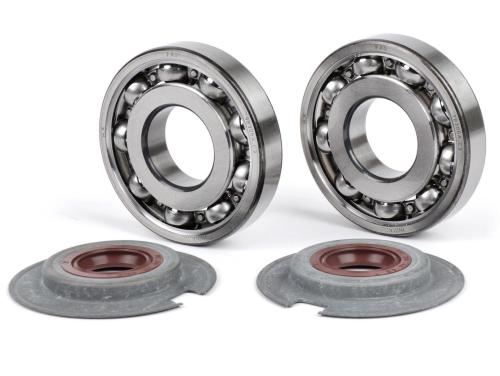 Kit BGM PRO BGM1112 con cuscinetti dedicati e paraoli FKM resistenti a E10 per Vespa Wideframe, GS150, VNA e prime VBA.
