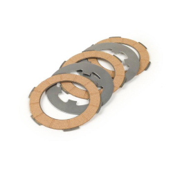 Kupplungsscheiben-Satz inkl. Stahlscheiben -BGM ORIGINAL Vespa Smallframe V50, V90, SS50, SS90, PV125, ET3, PK50, PK80, PK50 S, PK80 S, PK125 S, PK50 XL, PK125 XL, ETS, PK50 HP, PK50 SS – 3 Scheiben mit Belag