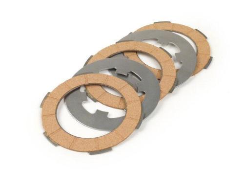 Kit dischi guarniti frizione incl. dischi in acciaio -BGM ORIGINAL Vespa Smallframe V50, V90, SS50, SS90, PV125, ET3, PK50, PK80, PK50 S, PK80 S, PK125 S, PK50 XL, PK125 XL, ETS, PK50 HP, PK50 SS - 3 dischi guarniti