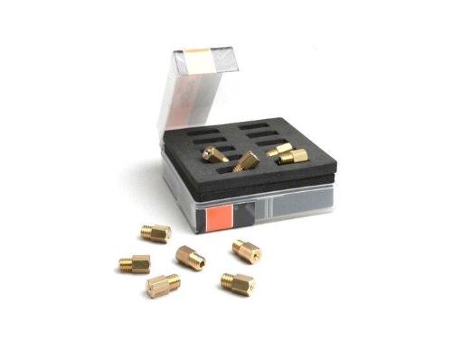 Dieci getti massimo BGM PRO 4/042, misure 180-225 a incrementi di 5, per Mikuni TM/TMX e Arreche compatibili. GTIN 4251389141013.