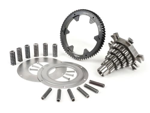 Kit de engranajes múltiples -BGM PRO- Vespa PX200, Rally200 - 12-13-17-21 dientes con engranaje elástico BGM 64 dientes y kit de revisión del engranaje elástico (reforzado) BGM PRO