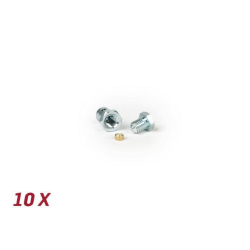 Kit BGM ORIGINAL BGM6496X con 10 morsetti Ø6,8×8 mm e piastrina interna, per cavi frizione e cambio nelle applicazioni Vespa compatibili.