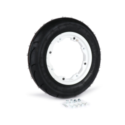 Tyre and wheel rim kit -BGM Sport, tubeless, Lambretta- 3.50 - 10 inches TL 59S (reinforced) - rim 2.10-10 white