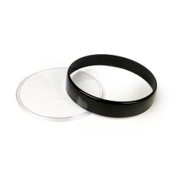 Tachoglas-Kit Vespa Ø=105 mm – Vespa PX Arcobaleno (1984-), PK XL1, GT 250 i.e. 60 (ZAPM451), GTV 125 (ZAPM313), GTV 250 (ZAPM451), GTV 300 (ZAPM452) – schwarze Blende – transparentes Glas