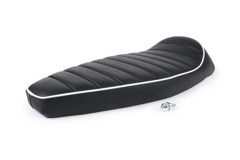 Sella -FASTBACK 2.0 -Vespa PX nera con bordo bianco