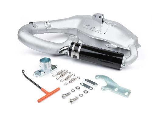 Marmitta -BGM PRO Clubman V4.0 Sport- Lambretta (1a serie, 2a serie, 3a serie) - argento