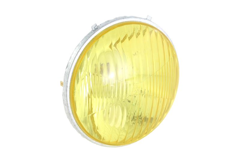 Gelbes Kunststoff-Frontlicht für die Vespa 90 SS von 1966, Vespa 125 Primavera - ET3, 125/150 Super