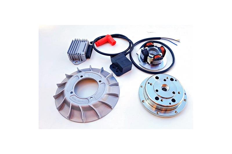 VMC ignition with variable advance cone 19 Weight 1,4 Kg, flywheel machined from solid for Vespa ET3 50 PK