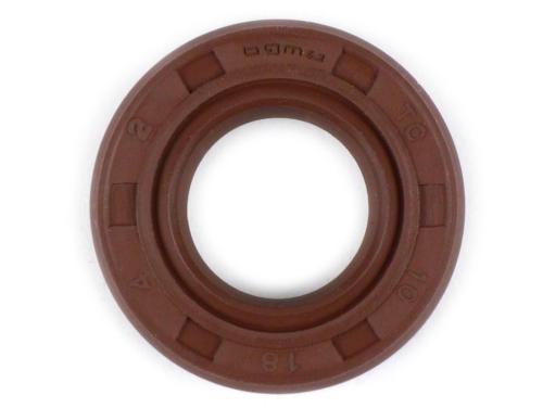 Paraolio 10x18x4mm -BGM PRO FKM/Viton® (E10/resistente all'etanolo)- (usato per albero frizione / cambio Vespa PK XL2 - Pompa acqua Minarelli 50 ccm (tipo MA, CA)