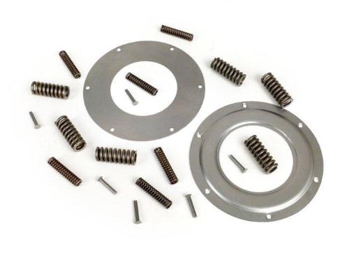 Kit parastrappi BGM PRO rinforzato con 12 molle da 48 N/mm per primaria Vespa Largeframe, PX, Cosa, T5 e modelli classici compatibili.