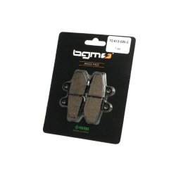 Brake pads -BGM 77.4x42.3mm- LAMBRETTA external Nissin brake caliper, BLANEY 4 Wheels XC Trojan 125cc 2003 (rear), HONDA CBX Custom 125cc 1988 (front), Cha Spacy 125cc 1998 (front), MBX RWB, F 125cc 1984 (front), MBX FW, FWD, 5W 50cc 1985 (front), MBX Hur